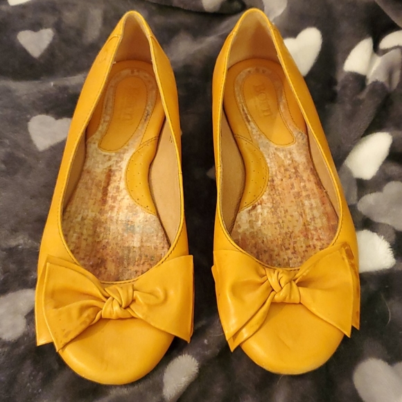 mustard yellow flats